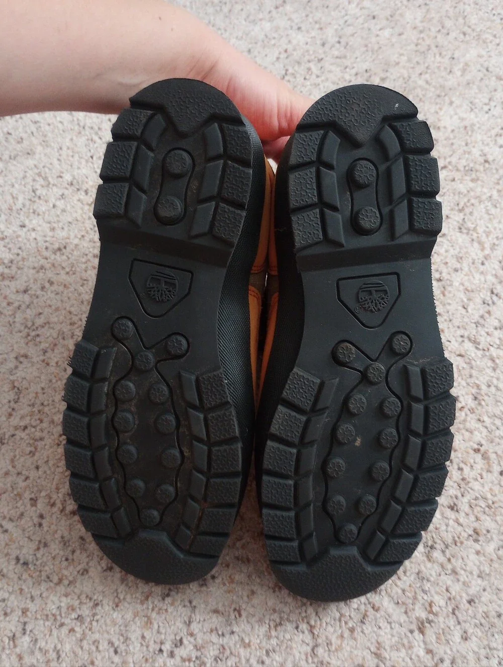 Timberland Orange Boots Boys Size 5